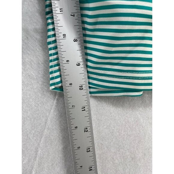 Old Navy Swim Board Shorts Men's Sz 36 Orange Blue Striped Colorblock Tie Front - Picture 5 of 11